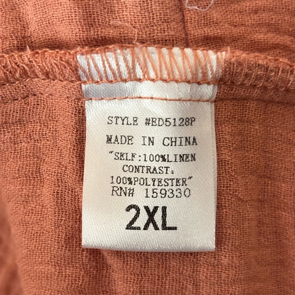 Heyson Crochet Long Sleeve Rust Dress Peasant Boho Hippie Bohemian Size 2XL - Picture 7 of 7